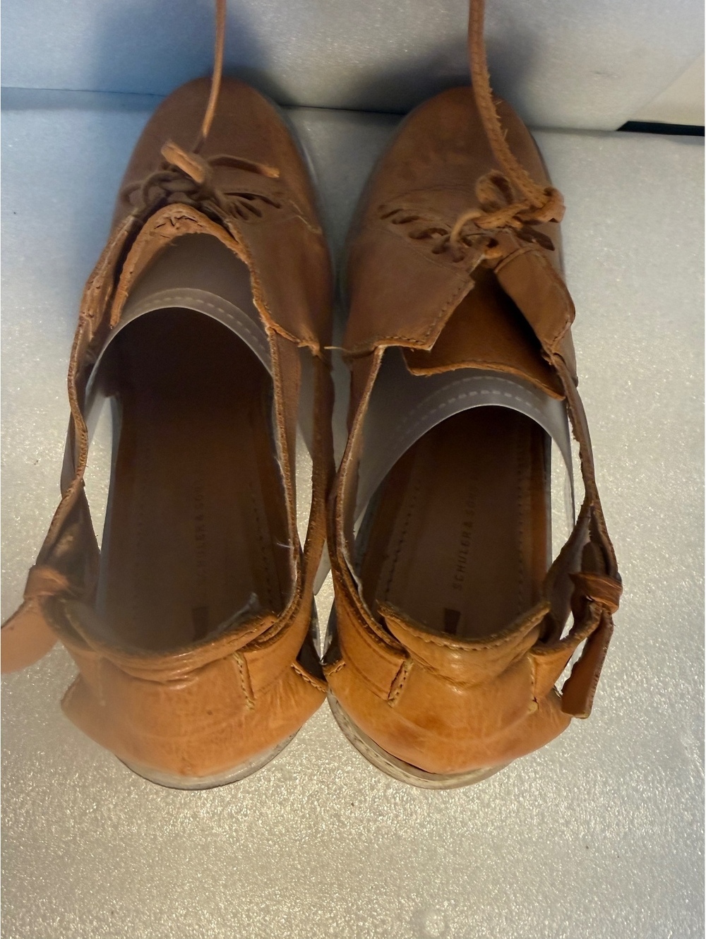 Schuler & Sons Philadelphia Sade Leather Oxford Heels Size 9.5 B - Picture 8 of 11